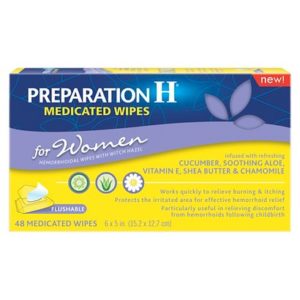 Preparation H Medicated Wipes for Women 48 CT