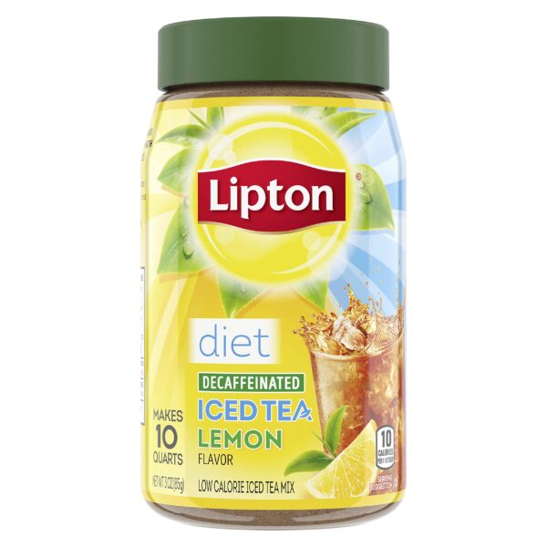 Te Lipton Diet Decaffeinated Lemon Iced Tea Mix, 3 Oz