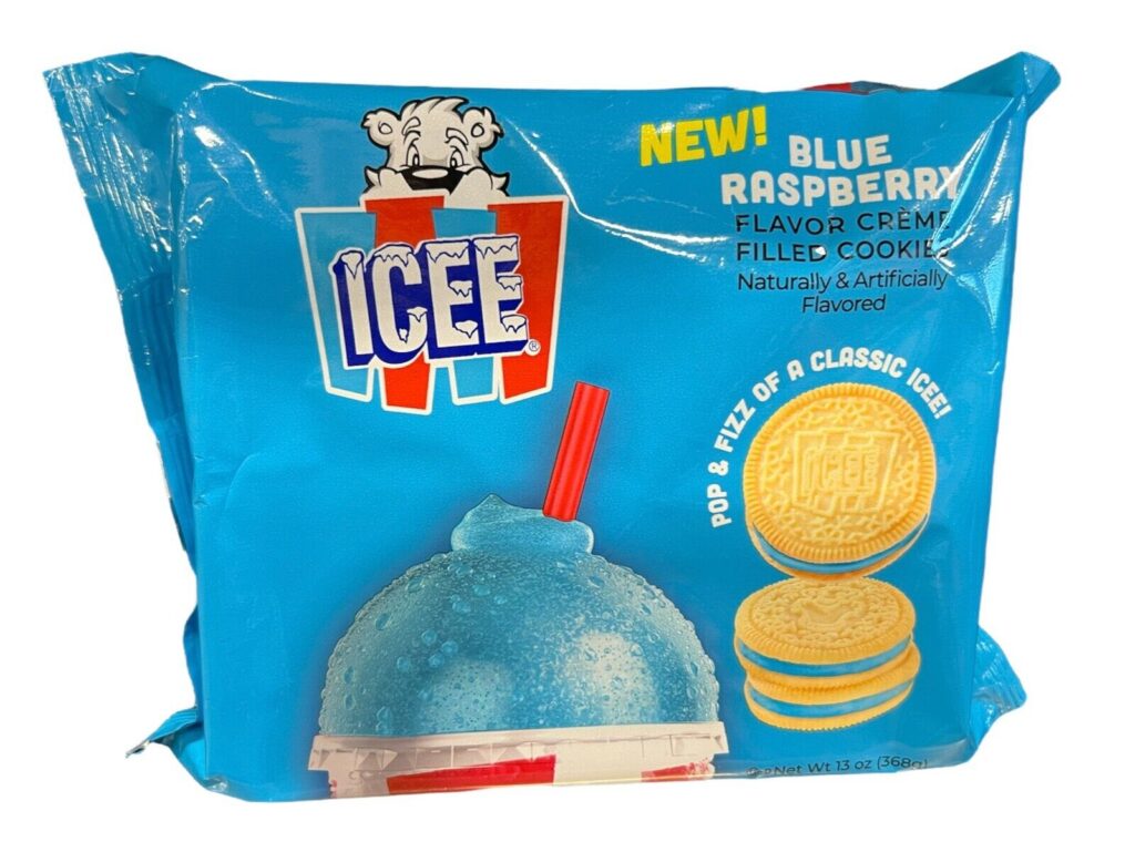 Icee Blue Raspberry Flavored Filled Sandwich Cookies 13 Oz Delicias Importadas 9779