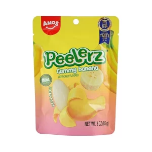 Amos PEELERZ Banana Flavor Peeled Gummy Candy 85g Fun Fruit Juice Gummy Candy Children's Snack Candy