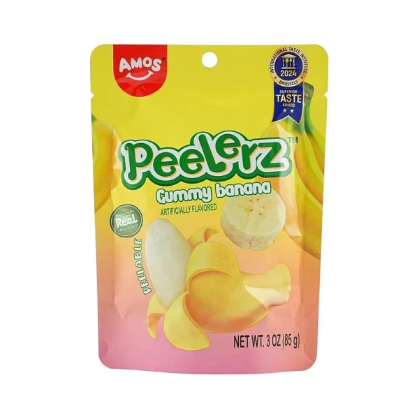 Amos PEELERZ Banana Flavor Peeled Gummy Candy 85g Fun Fruit Juice Gummy Candy Children's Snack Candy