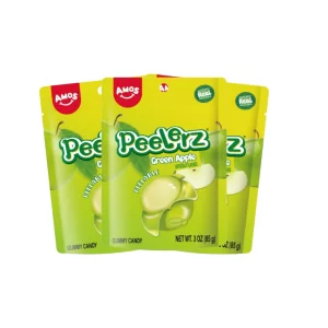 Amos PEELERZ GREEN APPLE Flavor Peeled Gummy Candy 85g