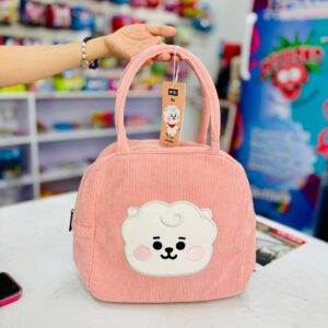 LUNCH BAG BT21 CORAL PINK RJ  LINE FRIENDS