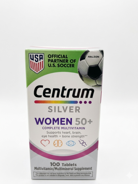 Centrum Silver Women's Multivitamin for Women 50 Plus, Multivitamin/Multimineral Supplement with Vitamin D3, B Vitamins, Non-GMO Ingredients, Supports memory and cognition in older adults