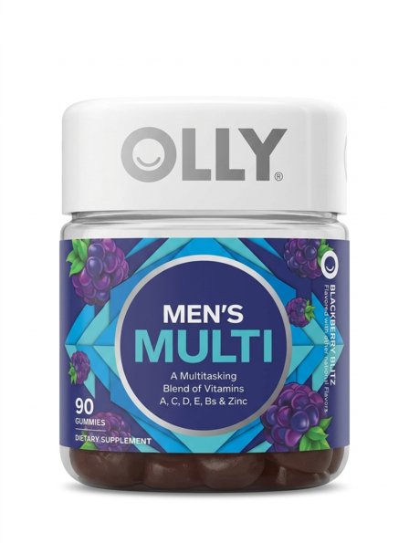 OLLY, Men's Multi Gummies, Blackberry Blitz, 90 Gummies