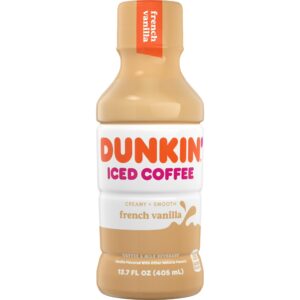 Dunkin' French Vanilla Iced Coffee, 13.7 fl oz Bottle