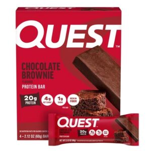 Quest Protein Bar , Brownie de Chocolate, 20g de Proteína, sin Gluten