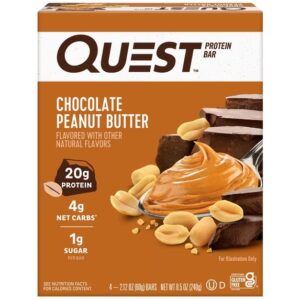 Quest Protein Bar , Sabor Chocolate con Mantequilla de Maní, Alto en Proteína, sin Gluten