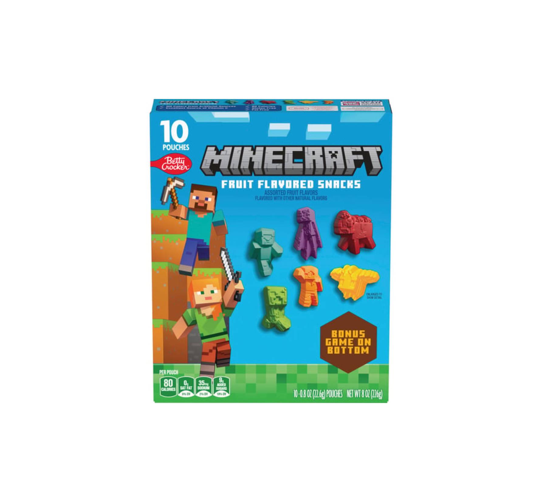Betty Crocker Minecraft Fruit Flavored Snacks - Pack of 10, 8 oz