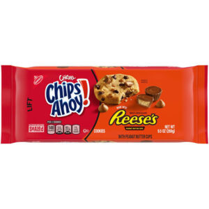 CHIPS AHOY! Chewy Galletas con Chispas de Chocolate con Reese's Tazas de Mantequilla de Maní, 9.5 oz